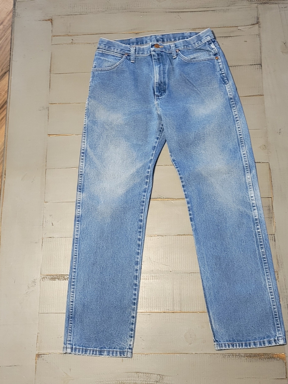 Wrangler 13MWZ Men's Straight Leg Jeans Waist 33x32 Blue